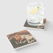 Dessous-de-verre En Pierre Arizona Chevaux sauvages (Côté)