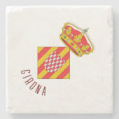 Dessous-de-verre En Pierre Armoiries de Gérone (Devant)