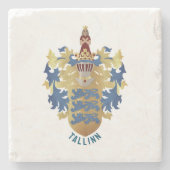 Dessous-de-verre En Pierre Armoiries de Tallinn - ESTONIE (Devant)