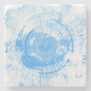 Dessous-de-verre En Pierre Arrière - plan bleu abstrait d'aquarelle, texture