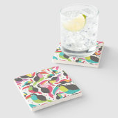 Dessous-de-verre En Pierre arrière - plan exotique d'oiseau de toucan du (Côté)