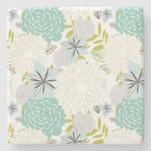 Dessous-de-verre En Pierre arrière - plan floral