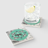 Dessous-de-verre En Pierre Arrière - plan MOOSE RUSTIQUE (Côté)