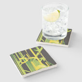 Dessous-de-verre En Pierre Arrière - plan tramé technique 4 (Côté)