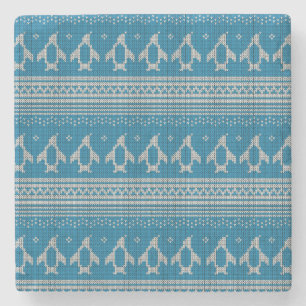 Dessous-de-verre En Pierre Arrière - plan tricoté par bleu