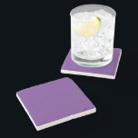 Dessous-de-verre En Pierre arrière - plan violet avec bordure blanche<br><div class="desc">Le design est un grand carré bleu,  qui semble être un ciel clair et lumineux. La couleur du ciel est d'un bleu profond,  ce qui lui donne un aspect vibrant et vivant.</div>