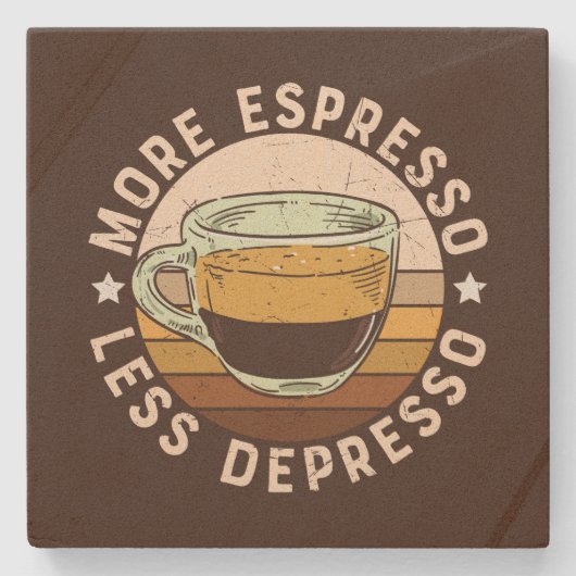 Dessous-de-verre En Pierre Art cool expresso (Devant)