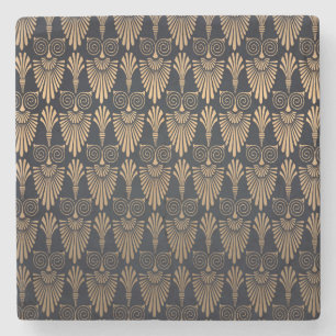 Dessous-de-verre En Pierre Art Déco Black Gold : Retro.