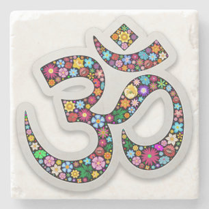 Dessous-de-verre En Pierre Art du symbole floral Namaste