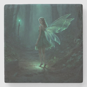 Dessous-de-verre En Pierre Art Imaginaire Fée Forêt Enchantée