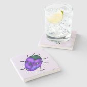 DESSOUS-DE-VERRE EN PIERRE ART LADYBUG (Côté)