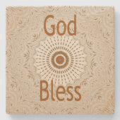 Dessous-de-verre En Pierre Art Motif Africain Traditionnel Imprimer (Devant)