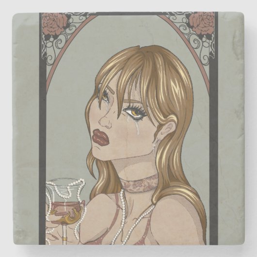 Dessous-de-verre En Pierre Art Nouveau (Devant)