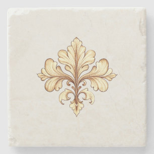 Dessous-de-verre En Pierre Art Nouveau Floral