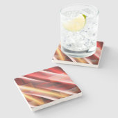 Dessous-de-verre En Pierre Art numérique Art déco moderne Abstrait (Côté)