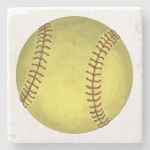 Dessous-de-verre En Pierre Art Softball Peint