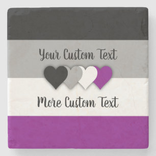 Dessous-de-verre En Pierre Asexualité drapeau de la fierté avec dessous de ve