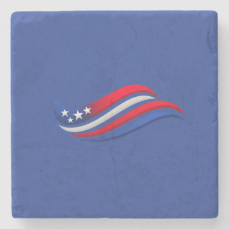 Dessous-de-verre En Pierre Assiette à drapeau ondulé patriotique | Célébratio