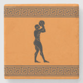 Dessous-de-verre En Pierre Athlètes grecs - Joueur de basket Orange (Devant)