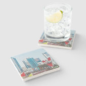 Dessous-de-verre En Pierre Atlanta Skyline, Atlanta (Côté)