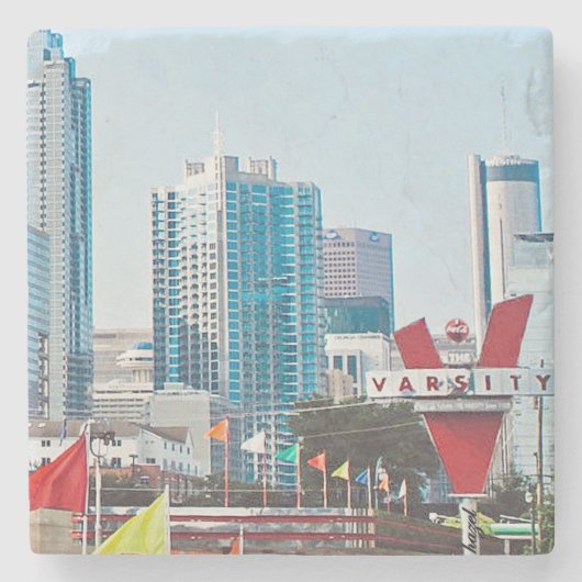 Dessous-de-verre En Pierre Atlanta Skyline, Atlanta (Devant)