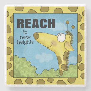 Dessous-de-verre En Pierre Atteindre New Heights Giraffe