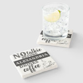 Dessous-de-verre En Pierre AUCUN DISQUE AVANT D'Ajouter Votre Nom BOIT café (Côté)