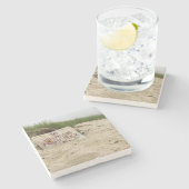 Dessous-de-verre En Pierre Aucune intrusion : Vibes de plage privées (Côté)