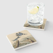 Dessous-de-verre En Pierre Audubon Belted Kingfisher Wildlife Bird (Côté)