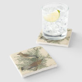 Dessous-de-verre En Pierre Audubon Cèdre cire oiseau (Côté)