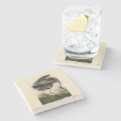 Dessous-de-verre En Pierre Audubon Great Blue Heron Marsh Bird (Côté)