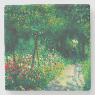 Dessous-de-verre En Pierre Auguste Renoir « Femme dans un jardin »