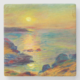 Dessous-de-verre En Pierre Auguste Renoir "Sunset et Douarnenez"
