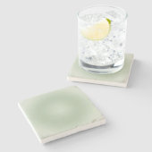 Dessous-de-verre En Pierre Aura Vert Sage (Côté)
