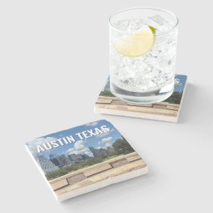 Dessous-de-verre En Pierre Austin Texas City Skyline Photographie
