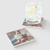 Dessous-de-verre En Pierre Australian Shepherd on Paddle : Une aventure Pitto (Côté)