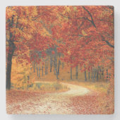 Dessous-de-verre En Pierre automne dans la forêt (Devant)