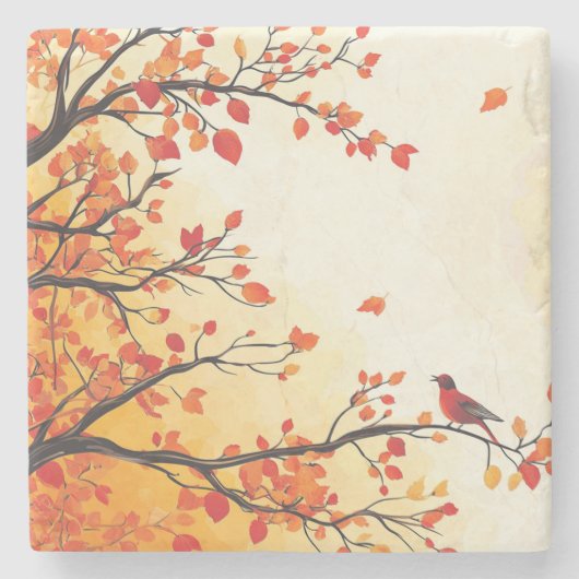 DESSOUS-DE-VERRE EN PIERRE AUTOMNE N° 1 (Devant)