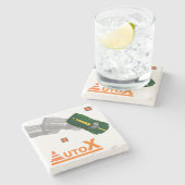 Dessous-de-verre En Pierre AUTOX-Vert (Côté)