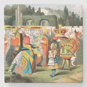 Dessous-de-verre En Pierre Aventures d'Alice au Pays des Merveilles Reine de 
