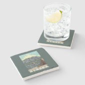 Dessous-de-verre En Pierre Avion de Bush et pêche - Latouche, Alaska (Côté)