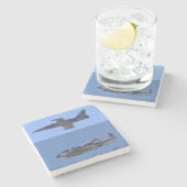 Dessous-de-verre En Pierre Avions de guerre (Côté)