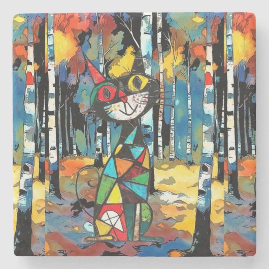 Dessous-de-verre En Pierre Avoir Une Journée Abstraite Kinda (Devant)