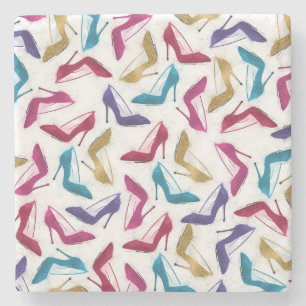 Dessous-de-verre En Pierre Awesome moderne aquarelle ceinture talon haute cha