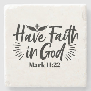 Dessous-de-verre En Pierre Ayez foi en Dieu Mark 11:22 Citation Inspirationne