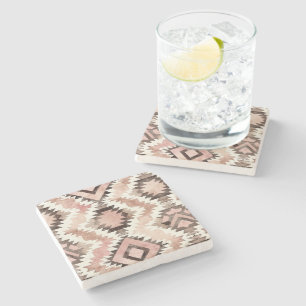 Dessous-de-verre En Pierre Aztec Brun Rose