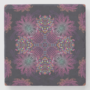 Dessous-de-verre En Pierre Aztec géométrique, vintage motif sans couture.