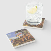 Dessous-de-verre En Pierre Bacchus et Ariadne par Titian (Côté)