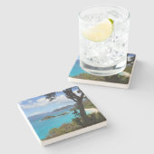 Dessous-de-verre En Pierre Baie des Caraïbes (Côté)