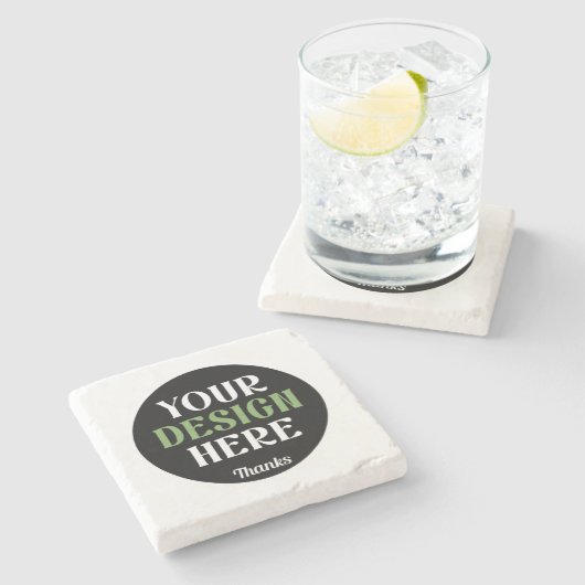 Dessous-de-verre En Pierre baiser personnalisé, unique, élégant et minimalist (Côté)